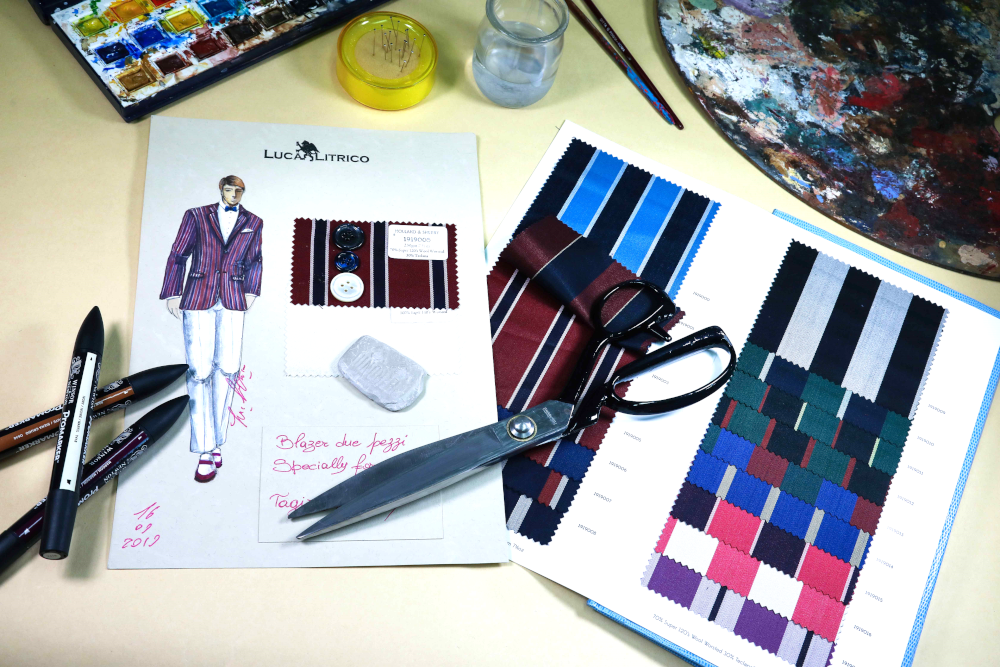croquis de costume estival Maison de Couture Litrico